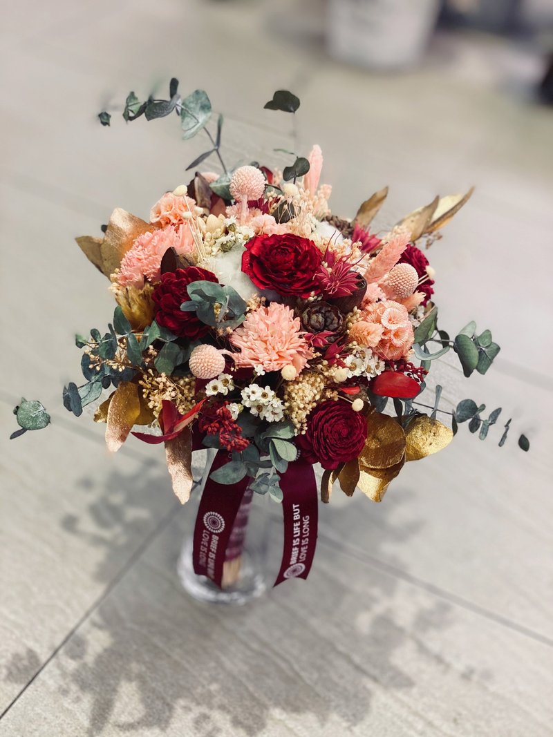 質感索拉花乾燥花束 擴香花 | 婚禮 情人節首選 | 台北可自取 - 乾燥花/永生花 - 植物．花 粉紅色