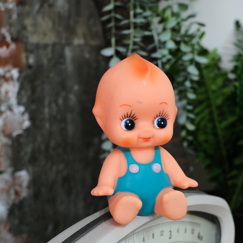 絕版日本Kewpie 坐姿Q比娃娃 - 玩偶/公仔 - 矽膠 多色