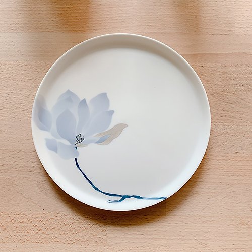 東京食器 - 讓你的料理變漂亮 木蓮花銀彩圓盤 (大) /真窯