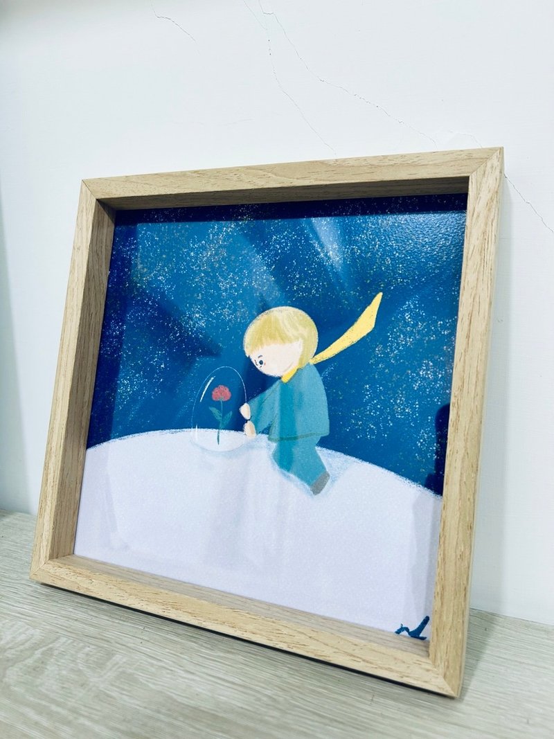 Little prince and the rose - Items for Display - Wood Blue