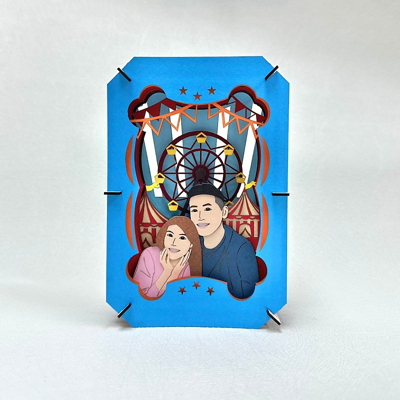 Personalized Paper Theatre DIY - Carnival  - Custom Papercraft - งานไม้/ไม้ไผ่/ตัดกระดาษ - กระดาษ สีน้ำเงิน