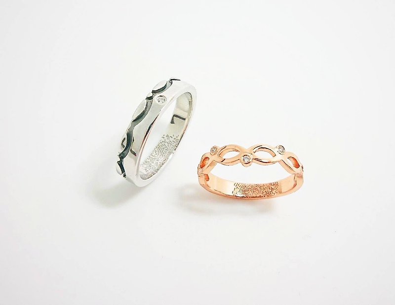 [Customized gift] 18K gold wedding ring custom made - General Rings - Precious Metals 