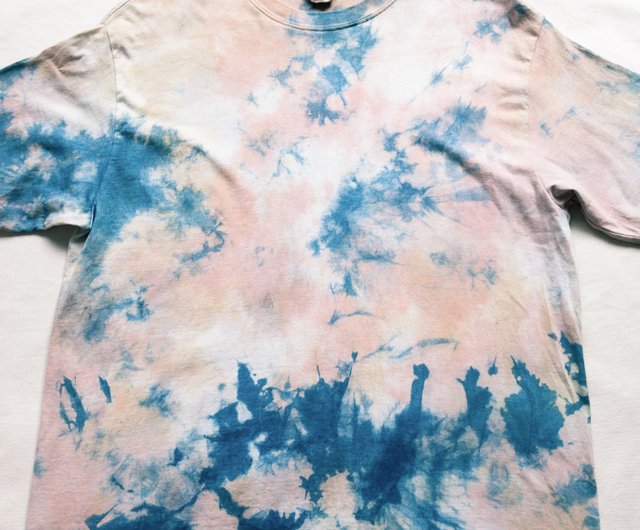 Coloring Organic cotton TEE　藍染 泥染 染色 Indigo Mud dyed shibori 絞り染め