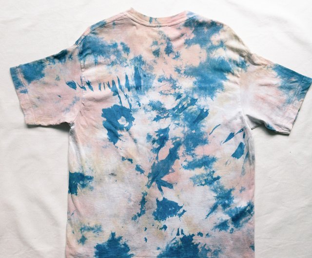 Coloring Organic cotton TEE　藍染 泥染 染色 Indigo Mud dyed shibori 絞り染め