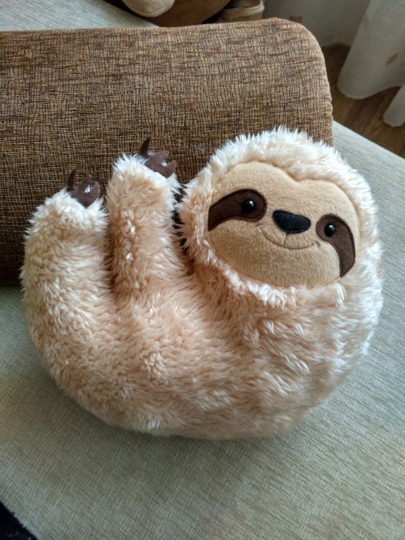 Sloth Pillow (beige) - Cute Toy- Kidsroom Decor - Pillows & Cushions - Polyester White
