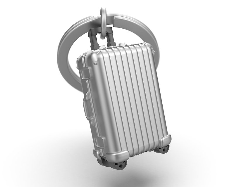 【Metalmorphose】MTM suitcase keychain suitcase/charm/gift - ที่ห้อยกุญแจ - โลหะ สีเงิน