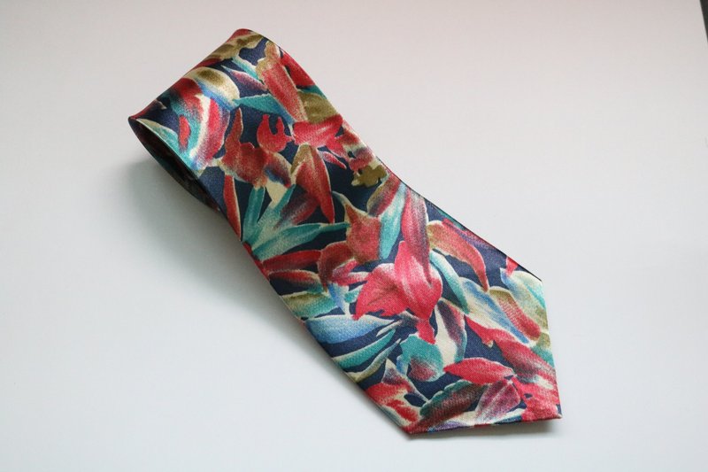 花卉油画系列领带雅痞巴洛克风格necktie - 領帶/領帶夾 - 聚酯纖維 
