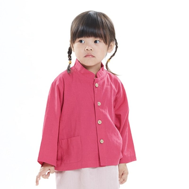 M0007 Chinese collar long-sleeved jacket - Danhong - Other - Paper Red