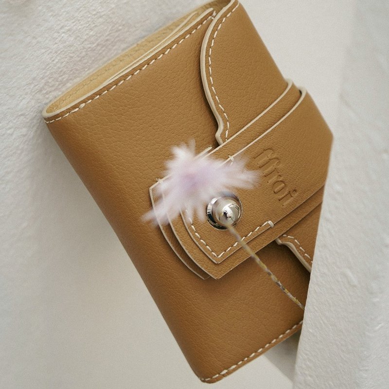 aver wallet_cognac / wallet / 7colors - 錢包/皮夾/長短夾 - 其他材質 咖啡色