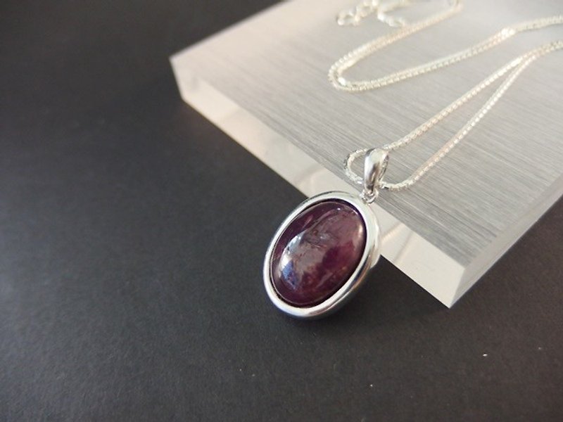 Quality Ruby Ruby Silver Pendant Silver Pendant - Necklaces - Gemstone Red