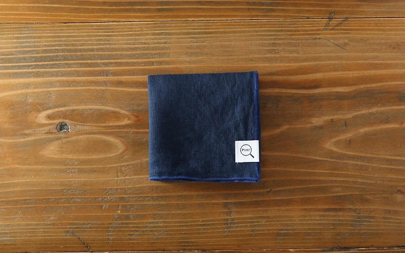 Plant dyeing organic linen handkerchief Hanadairo × blue edge - อื่นๆ - ผ้าฝ้าย/ผ้าลินิน สีเขียว