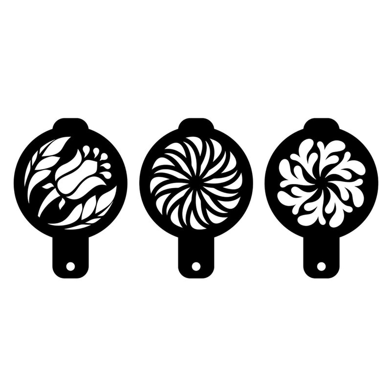 Coffee stencil svg, cappuccino stencil, latte stencil, barista stencil, Cricut - 圖文模板設計 - 其他材質 