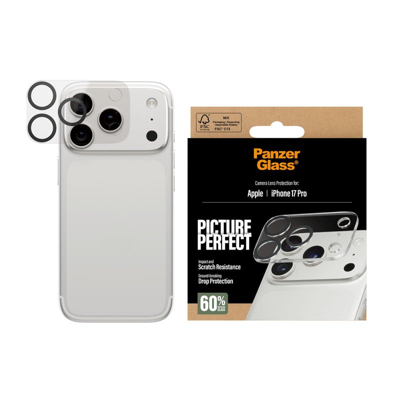 iPhone 17 Pro系列 一體式&全面防護鏡頭貼 - 手機配件 - 玻璃 白色