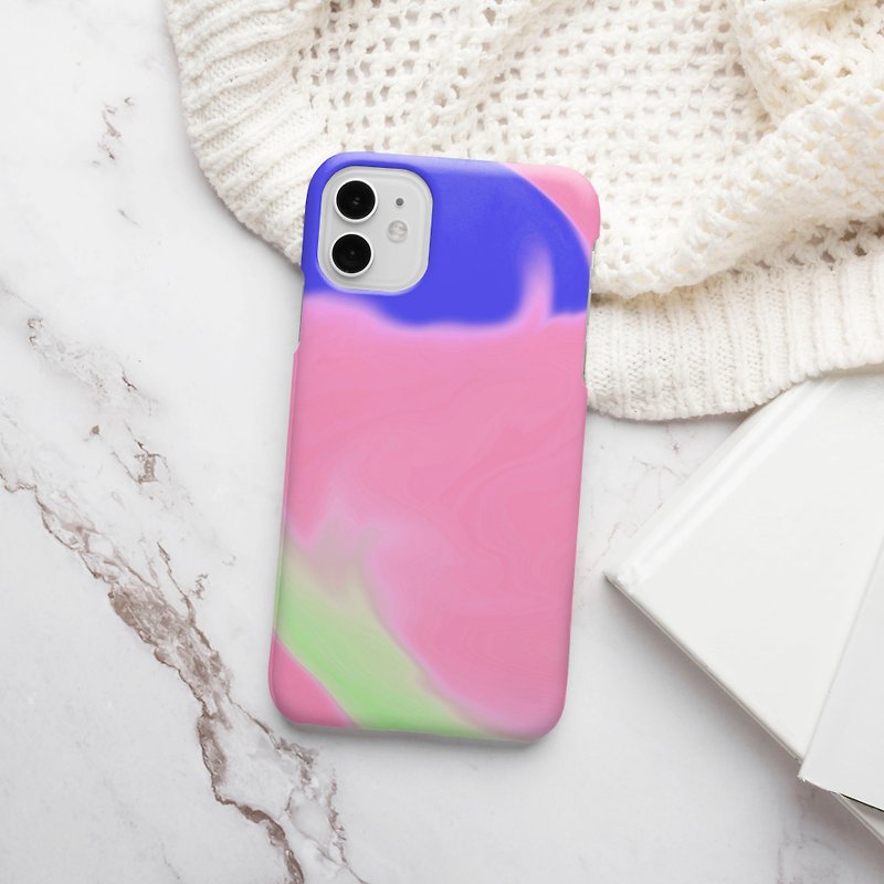 Customized iPhone Matte Case 14 13 Pro Unicorn Liquid 6 6 Pink Blue - Phone Cases - Plastic Multicolor