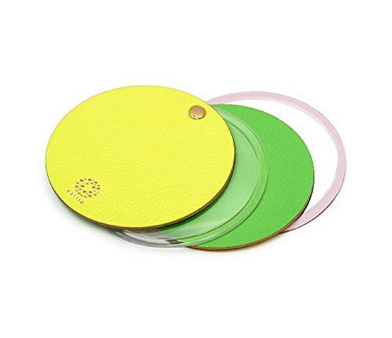Carrie Magnifying Glass & Pocket Mirror/ Neon - Makeup Brushes - Other Materials Yellow