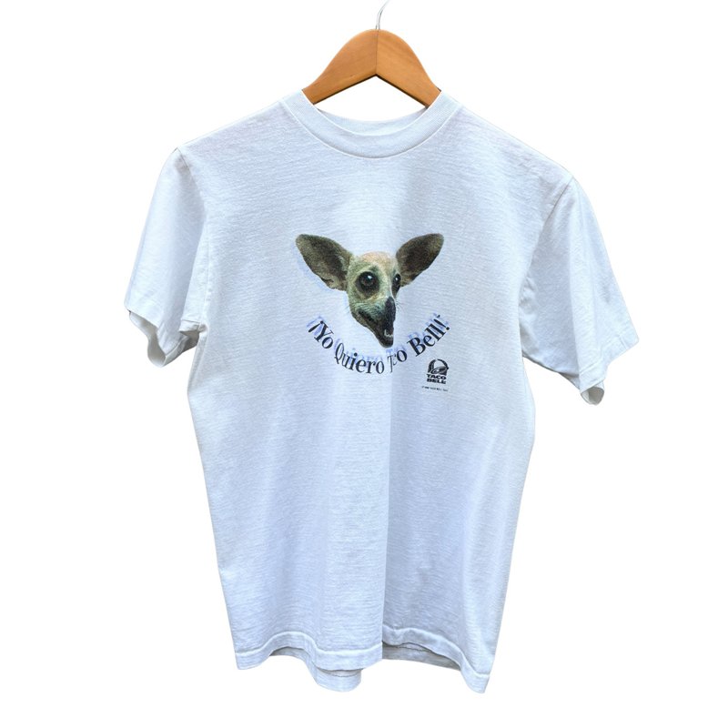 Vintage Yo Quiero Taco Bell Chihuahua  Dog Promo T Shirt - 男 T 恤 - 棉．麻 白色