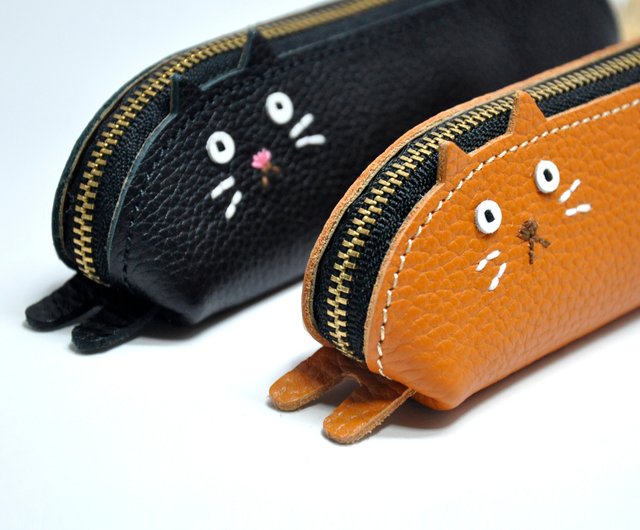 ねこペンケース マチ付 - ショップ よもぎや 筆箱・ペンケース - Pinkoi