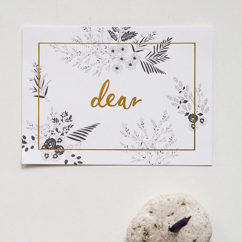 Dailylike-Message Card Ver.3 -02 Breeze flower-dear,E2D40570 - การ์ด/โปสการ์ด - กระดาษ สีเทา