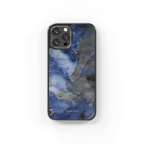 ReNewCases 環保 再生材料 iPhone 三合一防摔手機殼 藍與黑大理石紋