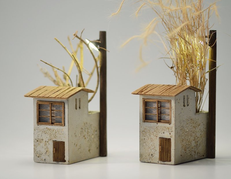 老路燈小屋(訂製) - 擺飾/家飾品 - 水泥 咖啡色