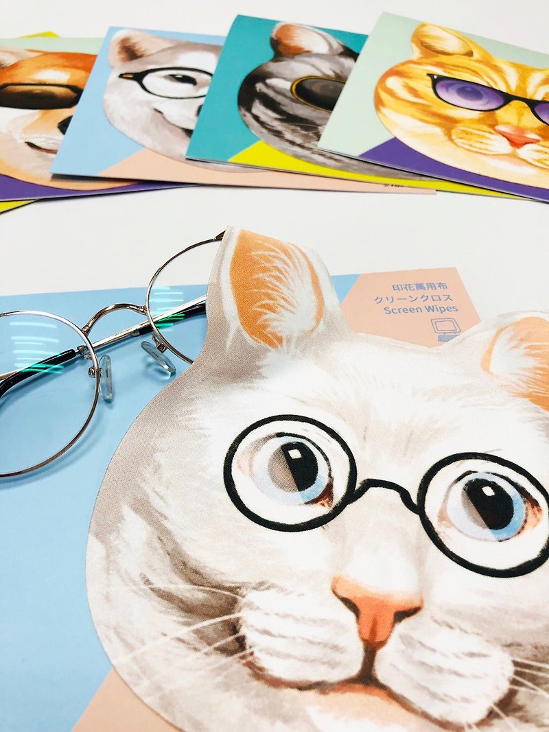 【布漾】印花萬用布 動物造型眼鏡布 超細纖維=手機=平板=筆電= - 眼鏡盒/眼鏡布 - 其他材質 