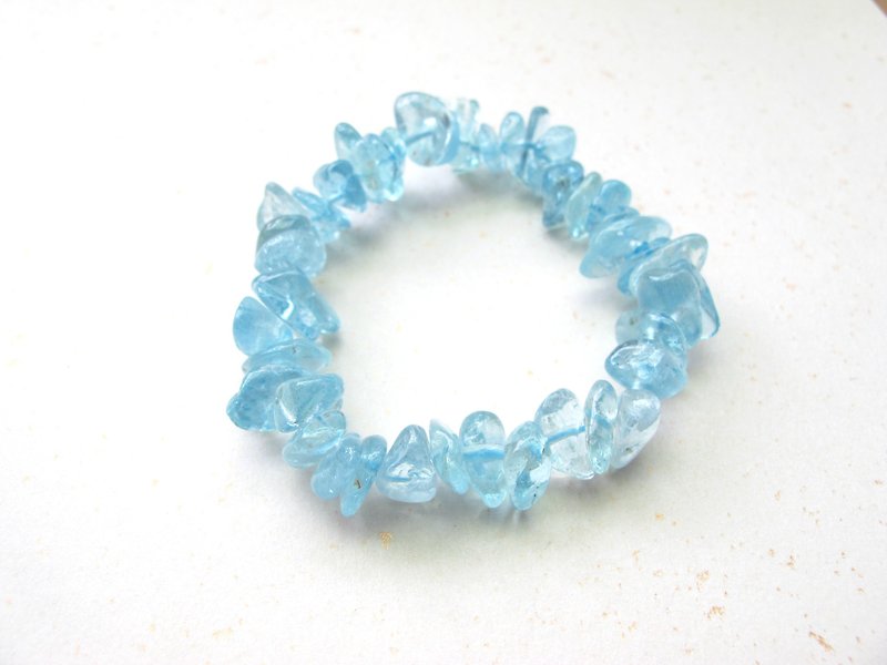 onion-bulb hand-made natural stone series - "big waves" - sea sapphire - Bracelets - Gemstone Blue