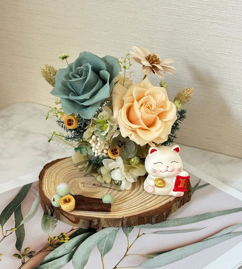 癒心花藝 | 森森日和永生花名片座 開幕花禮/升遷花禮 - 乾燥花/永生花 - 植物．花 