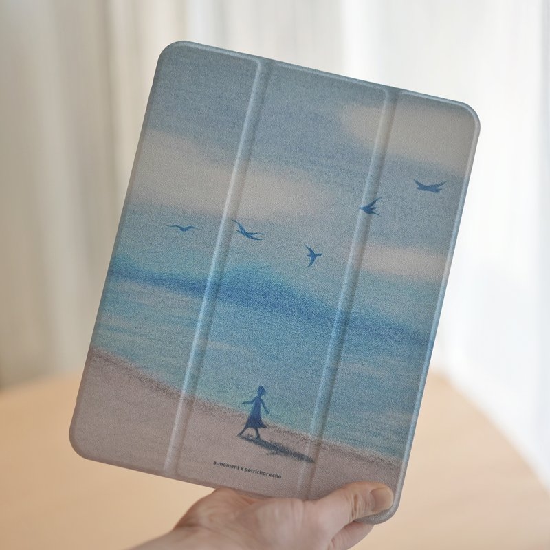 Beach Walk iPad Case Pen Tray Tablet Case Protective Case iPad Pro - Tablet & Laptop Cases - Silicone Blue