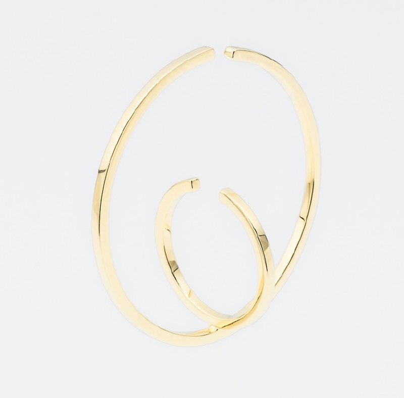 簡約線條 / Arianna earring 單支 - 耳環/耳夾 - 其他金屬 金色