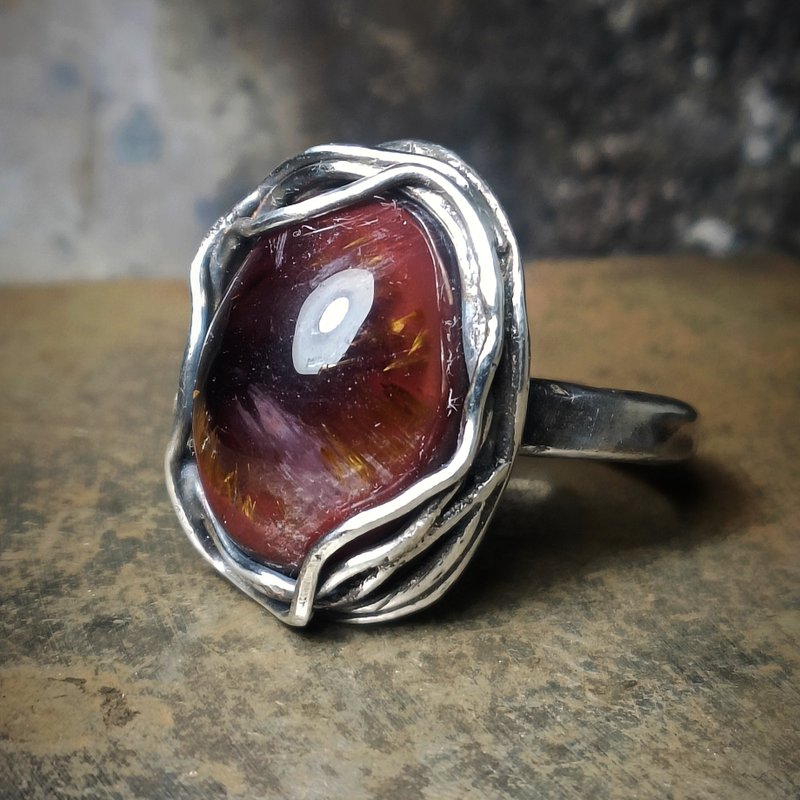 Auralite ring Auralite ring - แหวนทั่วไป - เครื่องเพชรพลอย สีแดง