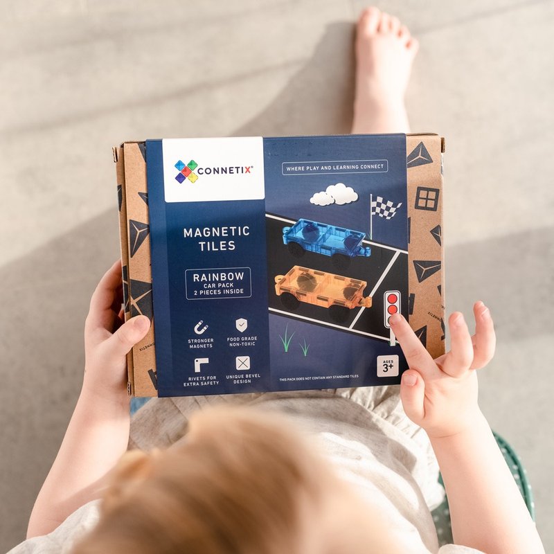 澳洲Connetix彩虹磁力積木-汽車底板2入組(2pc) - 嬰幼兒玩具/毛公仔 - 塑膠 