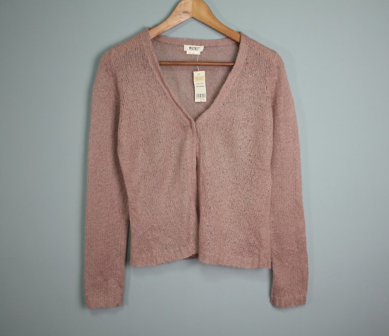 FOAK vintage Wanko spring tender pink crocheted jacket - Women's Casual & Functional Jackets - Wool 