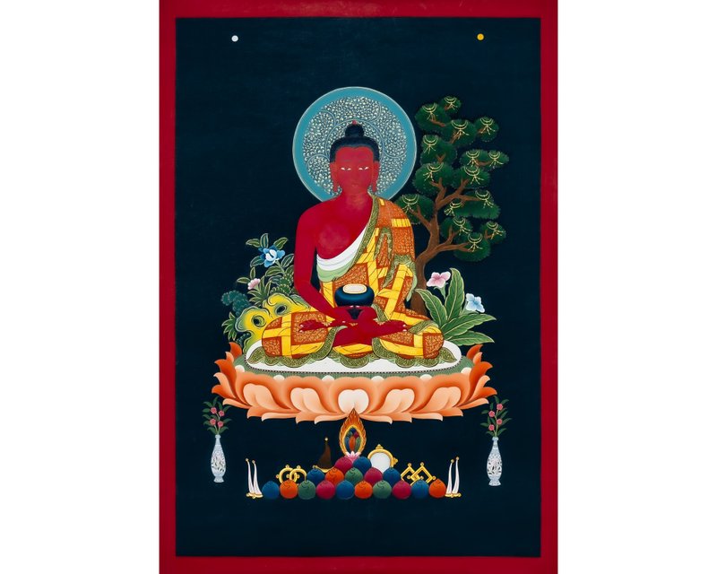 阿弥陀仏の光  霊的な指導のためのタンカ絵画 - ウォールデコ・壁紙 - 紙 多色