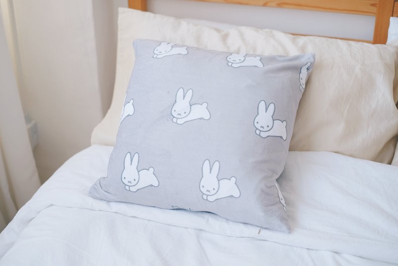 【Pinkoi x miffy】MIFFY Gray and White Rabbit - Pillow/Pillowcase/ 815a.m - Pillows & Cushions - Down 