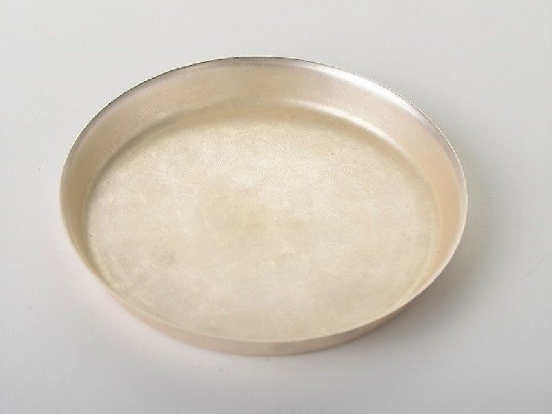 トーンフル銅カラープレートパールシルバー（L） - 小皿 - 銅・真鍮 シルバー