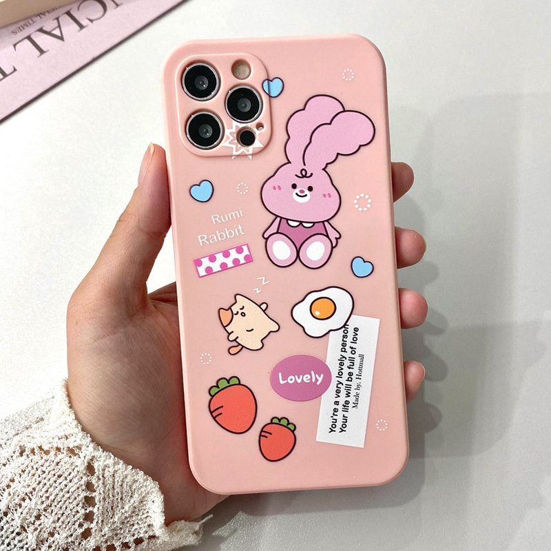 Lovely Rumi Pink Mobile phone case Silicone Protective Case - เคส/ซองมือถือ - ซิลิคอน สึชมพู