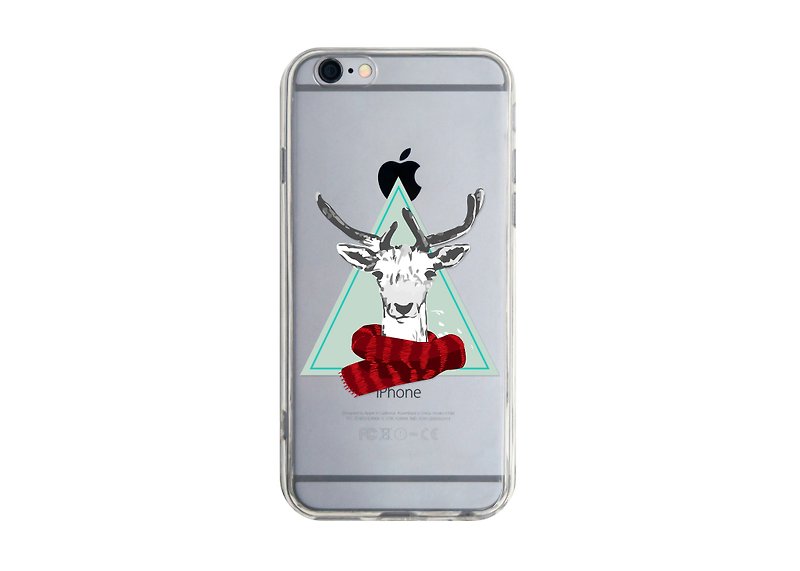 Christmas deer transparent TPU phone case for Apple iPhone Samsung Huawei Sony - เคส/ซองมือถือ - พลาสติก 