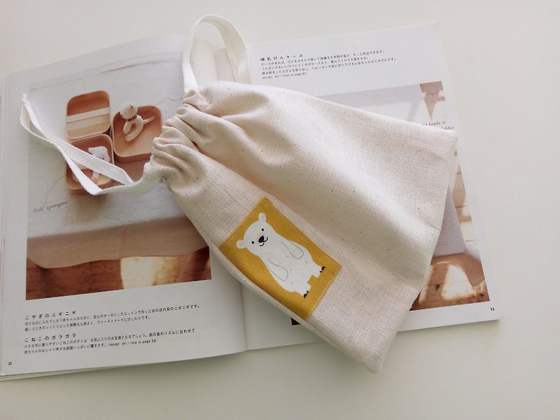 Baby shoes special beam pocket pouch child manual storage bag - ผ้ากันเปื้อน - ผ้าฝ้าย/ผ้าลินิน สีกากี