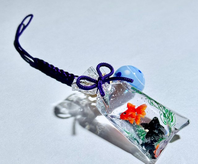 【11個まとめ売り】ミニチュア　金魚鉢＆巾着袋オイルチャーム　キーホルダー 送料無料 匿名配送 非売品 チャーミー でめきん 全6種セット