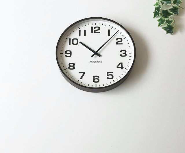 KATOMOKU plywood clock 15 棕色(km-92BR) 掛鐘日本製造- 設計館