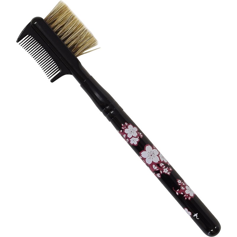 Hana Sakura Brush & Comb 100% Tanuki Dyed Horsehair - Makeup Brushes - Other Materials 