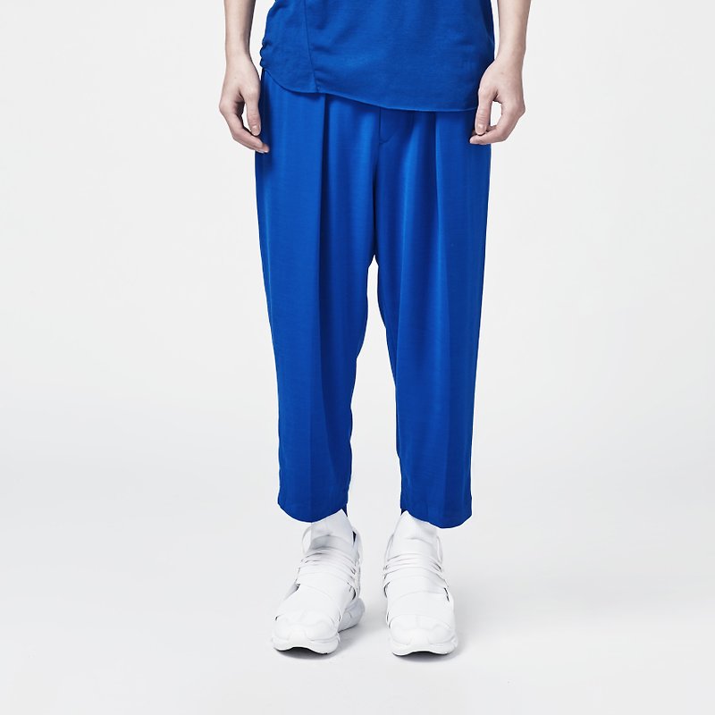 TRAN - Single Drawstring Pants - Women's Pants - Polyester Blue