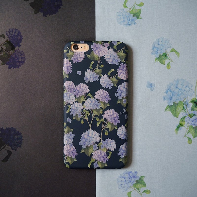 Star Hydrangea Sea Mobile Shell - Phone Cases - Other Materials Black