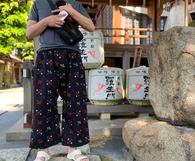 着物リメイクパンツ 愉しく