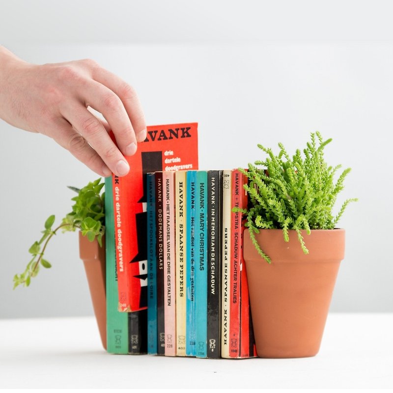 PLANT POT BOOKENDS - Plants - Other Materials 