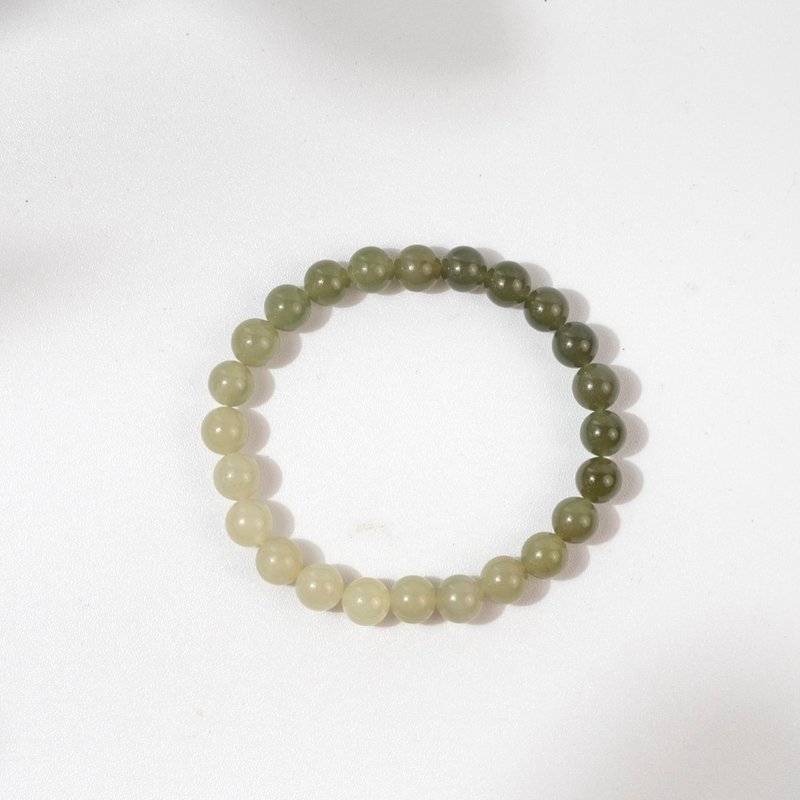 【Flawless】Green Landscape-Hetian Sapphire Bracelet - Bracelets - Crystal Multicolor