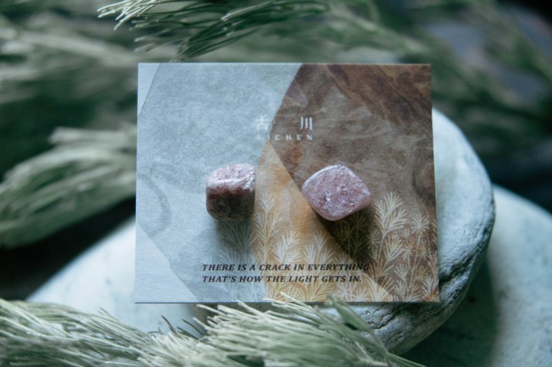 CRACK | 礦物系耳環 |  EARRINGS - 耳環/耳夾/耳骨夾 - 玉石 粉紅色