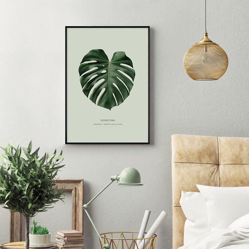 Prosperous–Monstera - Posters - Other Materials Green