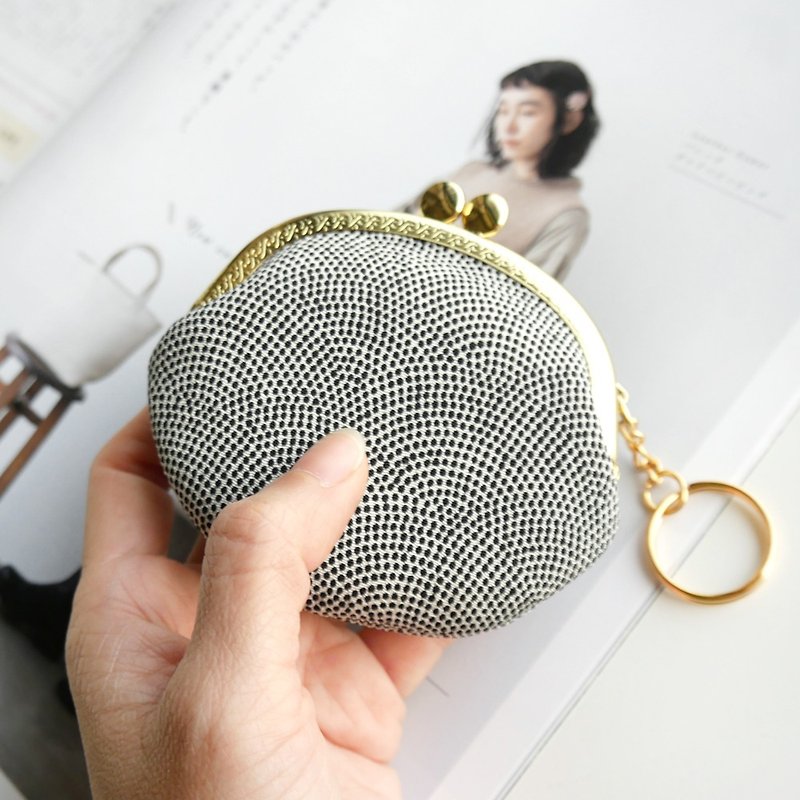Quietly Alone Small Kiss Lock Bag/Coin Purse [Made in Taiwan] - Coin Purses - Other Metals Gray