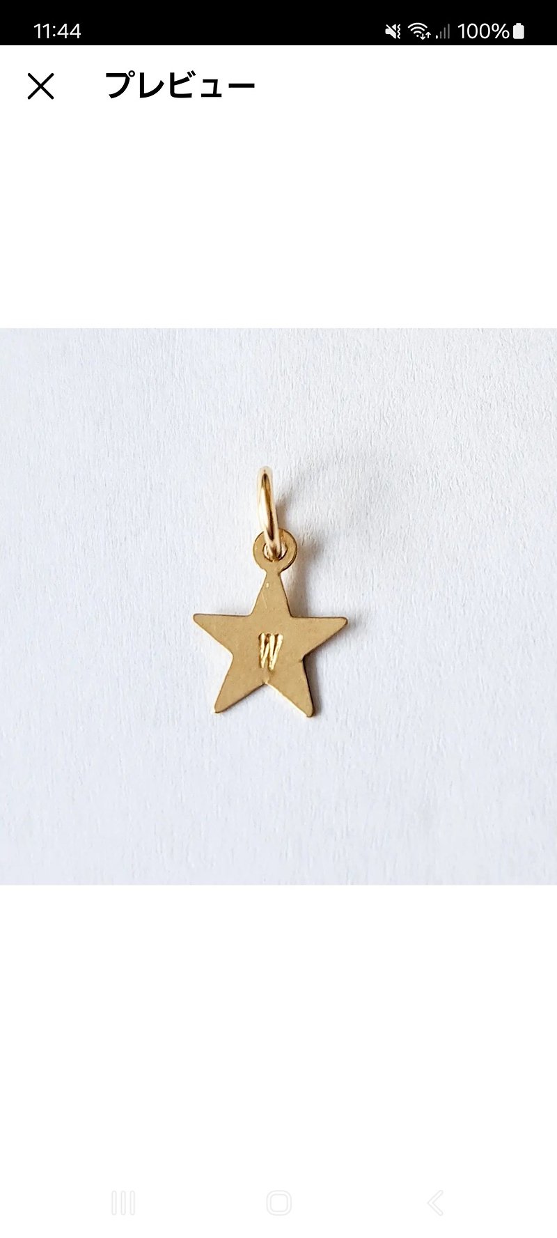 Initial star plate charm for interchangeable necklace - Charms - Other Metals Gold